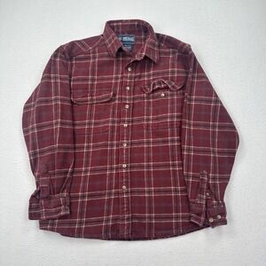 Northeast Outfitters Flannel Button Up Men's Shirt Size Medium Red Plaid